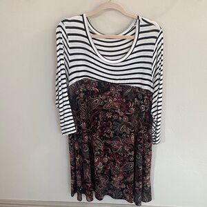 Striped and Paisley Women's Dress